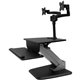 StarTech.com Dual Monitor Sit-to-stand Workstation - One-Touch Height Adjustment - Turn your desk into a sit-stand workspace wit